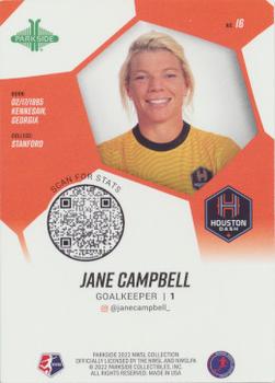 2022 Parkside NWSL #16 Jane Campbell Back