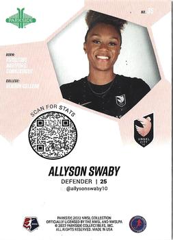 2022 Parkside NWSL #35 Allyson Swaby Back