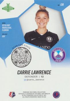 2022 Parkside NWSL #138 Carrie Lawrence Back