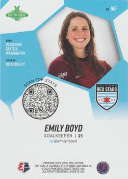 2022 Parkside NWSL #185 Emily Boyd Back