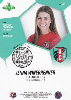 2022 Parkside NWSL - Foil Board #28 Jenna Winebrenner Back