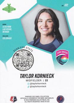 2022 Parkside NWSL - Foil Board #102 Taylor Kornieck Back