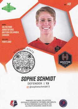 2022 Parkside NWSL - Foil Board #143 Sophie Schmidt Back