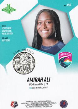 2022 Parkside NWSL - Foil Board #150 Amirah Ali Back