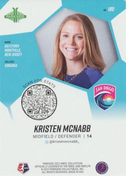 2022 Parkside NWSL - Foil Board #180 Kristen McNabb Back