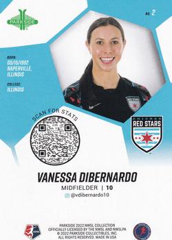 2022 Parkside NWSL - Red Foil #2 Vanessa Dibernardo Back