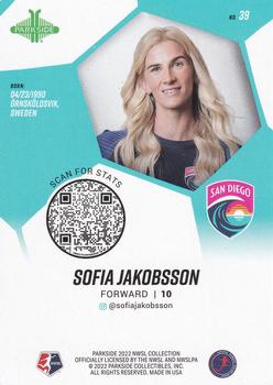 2022 Parkside NWSL - Red Foil #39 Sofia Jakobsson Back
