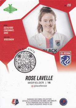 2022 Parkside NWSL - Red Foil #215 Rose Lavelle Back