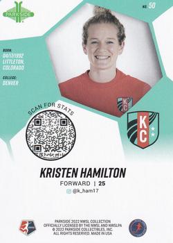 2022 Parkside NWSL - Blue Foil #50 Kristen Hamilton Back