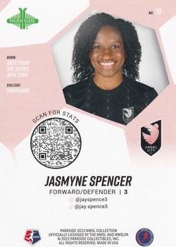 2022 Parkside NWSL - Black & White #70 Jasmyne Spencer Back