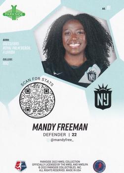 2022 Parkside NWSL - Black & White #81 Mandy Freeman Back