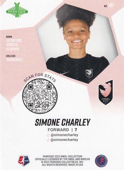 2022 Parkside NWSL - Black & White #181 Simone Charley Back