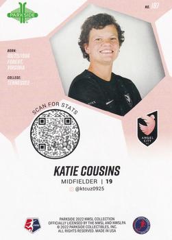 2022 Parkside NWSL - Black & White #187 Katie Cousins Back