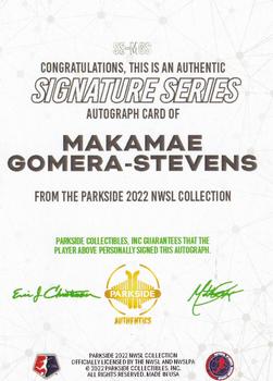 2022 Parkside NWSL - Signature Series Autographs #SS-MG Makamae Gomera-Stevens Back