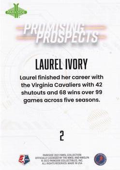 2022 Parkside NWSL - Promising Prospects Red #2 Laurel Ivory Back