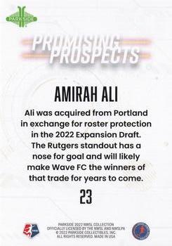 2022 Parkside NWSL - Promising Prospects Red #23 Amirah Ali Back