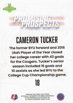 2022 Parkside NWSL - Promising Prospects Blue #18 Cameron Tucker Back