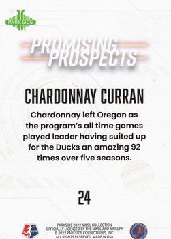 2022 Parkside NWSL - Promising Prospects Blue #24 Chardonnay Curran Back