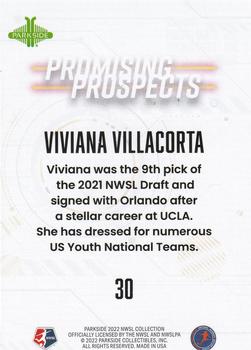 2022 Parkside NWSL - Promising Prospects Blue #30 Viviana Villacorta Back