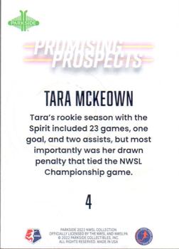 2022 Parkside NWSL - Promising Prospects Orange #4 Tara McKeown Back