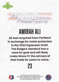 2022 Parkside NWSL - Promising Prospects Orange #23 Amirah Ali Back