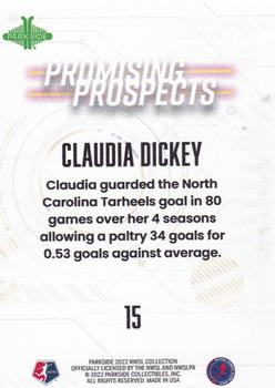 2022 Parkside NWSL - Promising Prospects Purple #15 Claudia Dickey Back