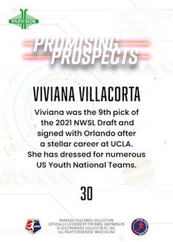 2022 Parkside NWSL - Promising Prospects Purple #30 Viviana Villacorta Back