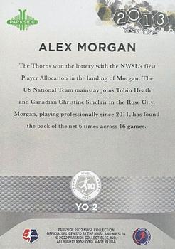 2022 Parkside NWSL - Year One #2 Alex Morgan Back
