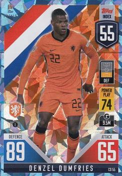 2022-23 Topps Match Attax 101 Road to UEFA Nations League Finals - Blue Crystal #CD55 Denzel Dumfries Front
