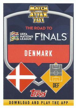 2022-23 Topps Match Attax 101 Road to UEFA Nations League Finals - Blue Crystal #CD72 Simon Kjær Back
