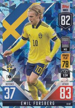 2022-23 Topps Match Attax 101 Road to UEFA Nations League Finals - Blue Crystal #CD82 Emil Forsberg Front