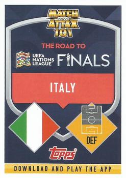 2022-23 Topps Match Attax 101 Road to UEFA Nations League Finals - Green Foil #CD41 Leonardo Spinazzola Back