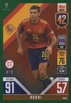 2022-23 Topps Match Attax 101 Road to UEFA Nations League Finals - Green Foil #CD42 Rodri Front
