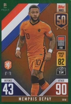 2022-23 Topps Match Attax 101 Road to UEFA Nations League Finals - Green Foil #CD50 Memphis Depay Front