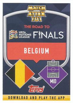 2022-23 Topps Match Attax 101 Road to UEFA Nations League Finals - International Star Blue Crystal #IS7 Youri Tielemans Back