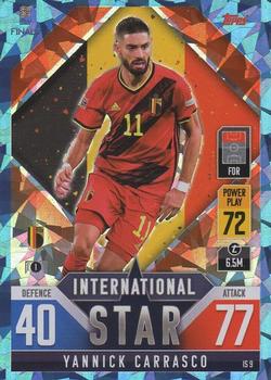 2022-23 Topps Match Attax 101 Road to UEFA Nations League Finals - International Star Blue Crystal #IS9 Yannick Carrasco Front