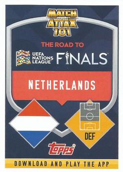 2022-23 Topps Match Attax 101 Road to UEFA Nations League Finals - International Star Blue Crystal #IS14 Daley Blind Back