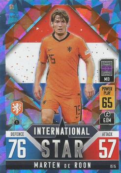 2022-23 Topps Match Attax 101 Road to UEFA Nations League Finals - International Star Blue Crystal #IS15 Marten de Roon Front