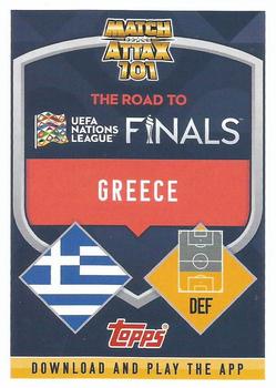 2022-23 Topps Match Attax 101 Road to UEFA Nations League Finals - International Star Blue Crystal #IS17 Kostas Tsimikas Back