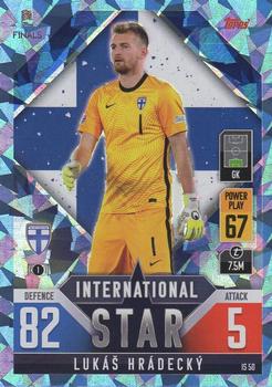 2022-23 Topps Match Attax 101 Road to UEFA Nations League Finals - International Star Blue Crystal #IS50 Lukas Hradecky Front