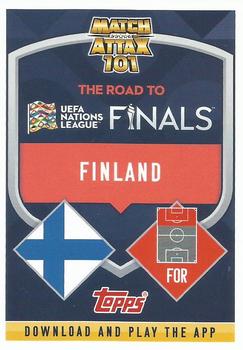 2022-23 Topps Match Attax 101 Road to UEFA Nations League Finals - International Star Blue Crystal #IS52 Teemu Pukki Back