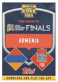 2022-23 Topps Match Attax 101 Road to UEFA Nations League Finals - International Star Blue Crystal #IS74 Sargis Adamyan Back