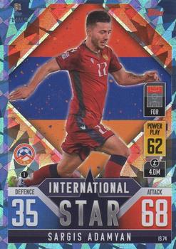 2022-23 Topps Match Attax 101 Road to UEFA Nations League Finals - International Star Blue Crystal #IS74 Sargis Adamyan Front