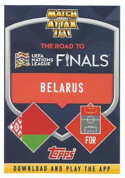 2022-23 Topps Match Attax 101 Road to UEFA Nations League Finals - International Star Blue Crystal #IS82 Vitali Lisakovich Back