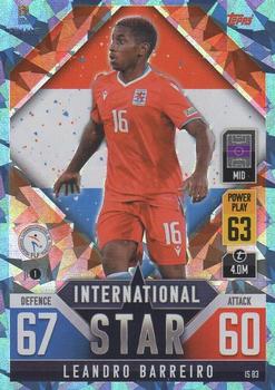 2022-23 Topps Match Attax 101 Road to UEFA Nations League Finals - International Star Blue Crystal #IS83 Leandro Barreiro Front