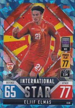 2022-23 Topps Match Attax 101 Road to UEFA Nations League Finals - International Star Blue Crystal #IS84 Eljif Elmas Front