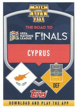 2022-23 Topps Match Attax 101 Road to UEFA Nations League Finals - International Star Blue Crystal #IS92 Konstantinos Laifis Back