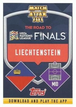 2022-23 Topps Match Attax 101 Road to UEFA Nations League Finals - International Star Blue Crystal #IS95 Nicolas Hasler Back