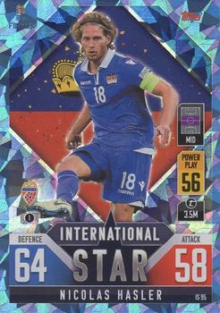 2022-23 Topps Match Attax 101 Road to UEFA Nations League Finals - International Star Blue Crystal #IS95 Nicolas Hasler Front