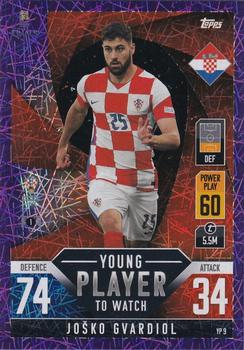 2022-23 Topps Match Attax 101 Road to UEFA Nations League Finals - Young Player to Watch Purple Foil #YP9 Josko Gvardiol Front